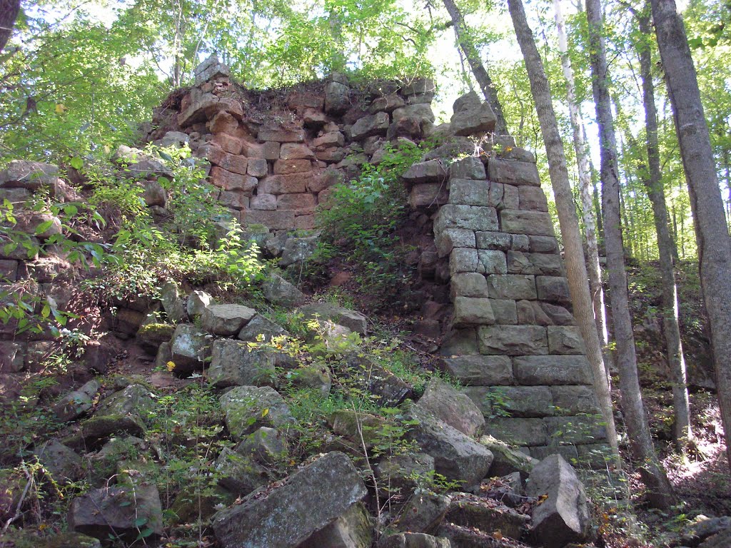 Endor Iorn Furnace remains of Civil War era on Deep River at Comnock, NC  st
