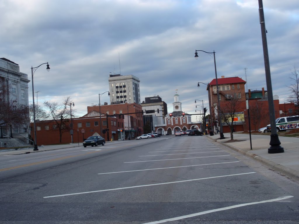 the old Market House and downtown Fayetteville from Gillespie Street, 2-27-10