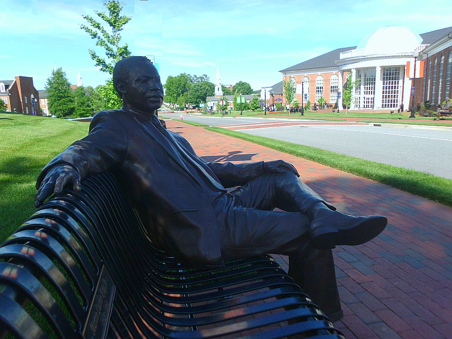 Martin Luther King "chillin" on The Mall @ High Point University