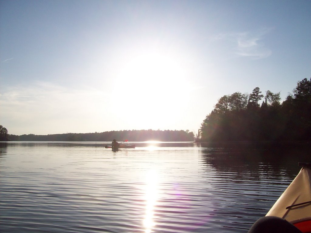 Sunset paddle on Mountain Island Lake