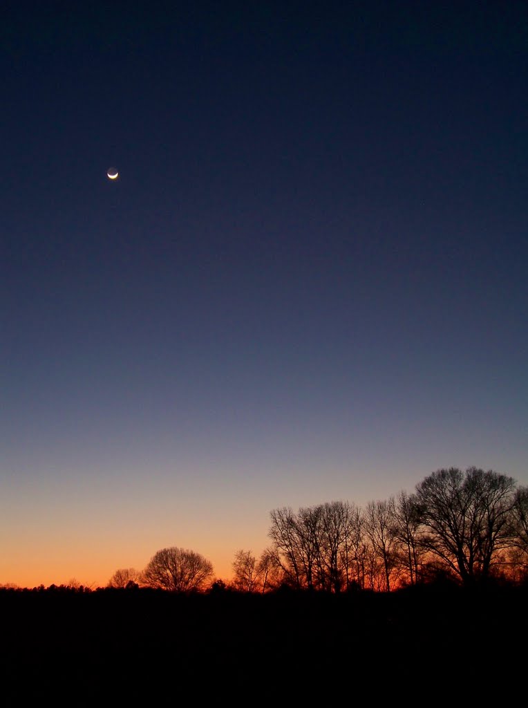Sunset Cradles Moon - View W