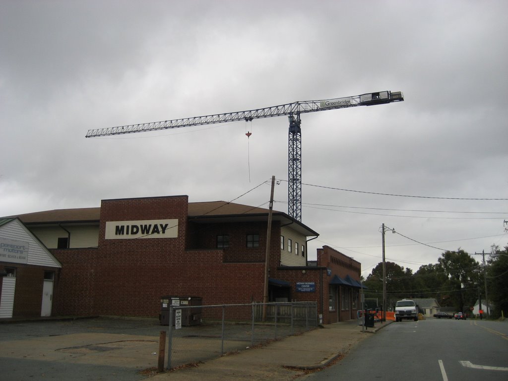 New condo construction crane