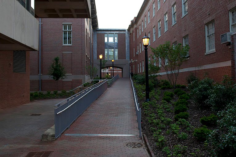 Between Carroll Hall and Phillips Annex