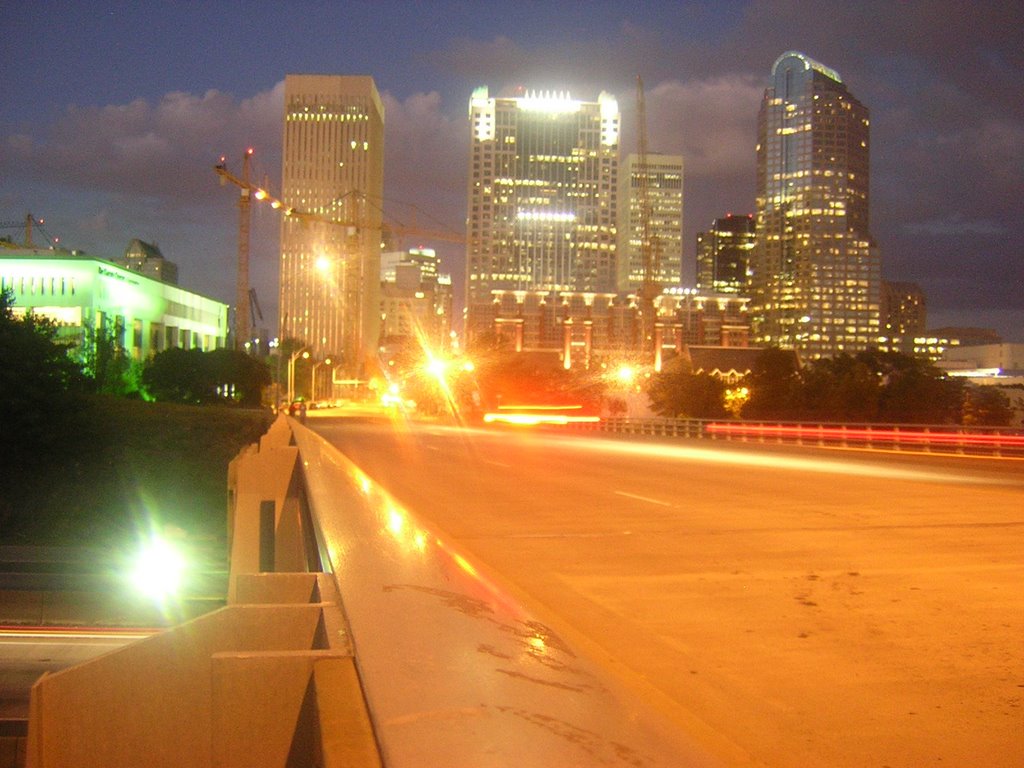 South Tryon @ I-77 Looking At Uptown, During Twilight