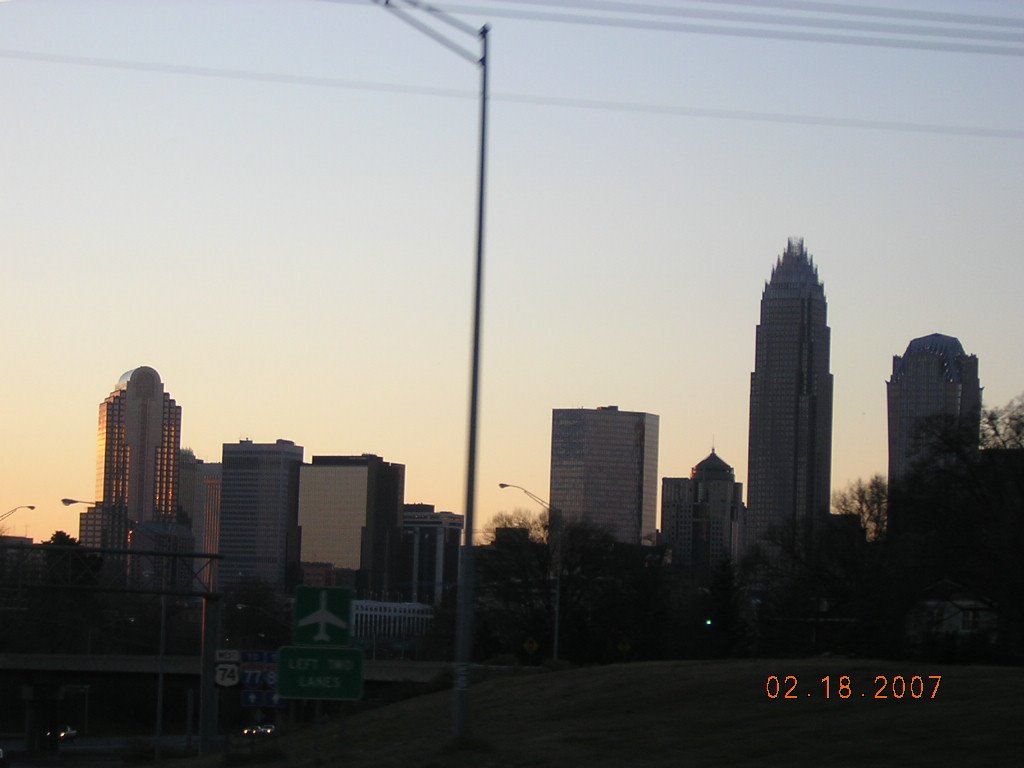 Dusk Behind Uptown Charlotte 2-18-2007