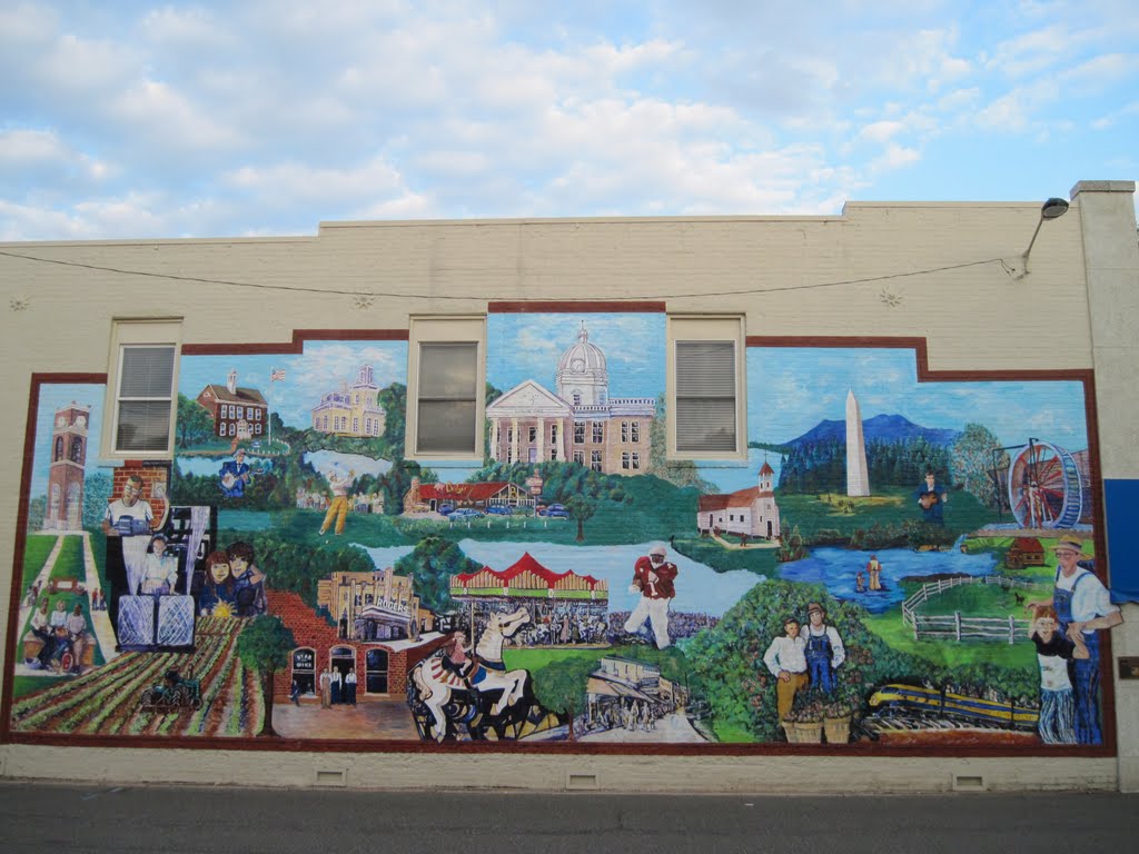 Scenes from Cleveland County mural
