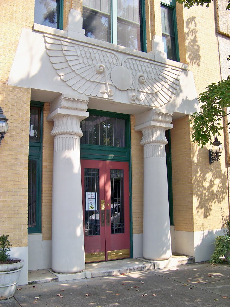 Shelby Masonic Temple Entrance Detail