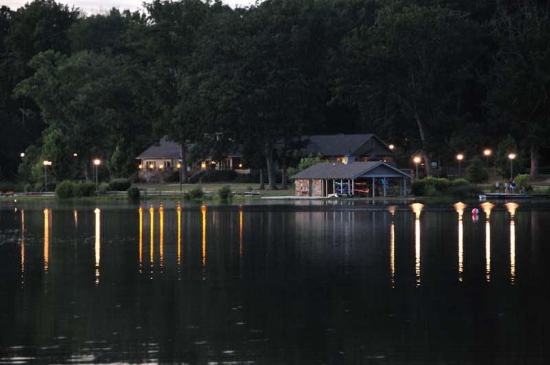 Evening Clubhouse View Across the Lake