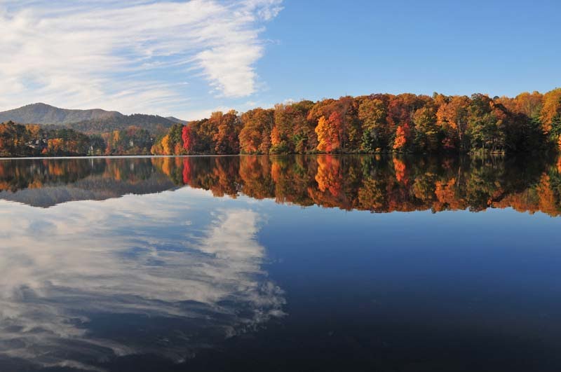Beautiful Fall Color at Biltmore Lake