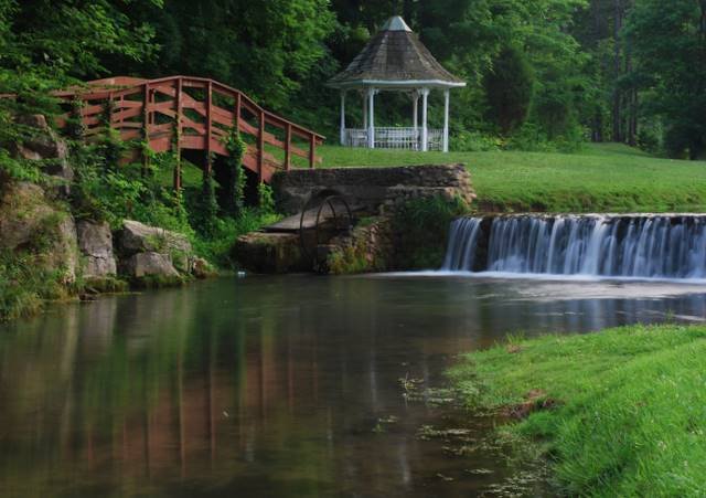 Milligan College Waterfall and Gazebo