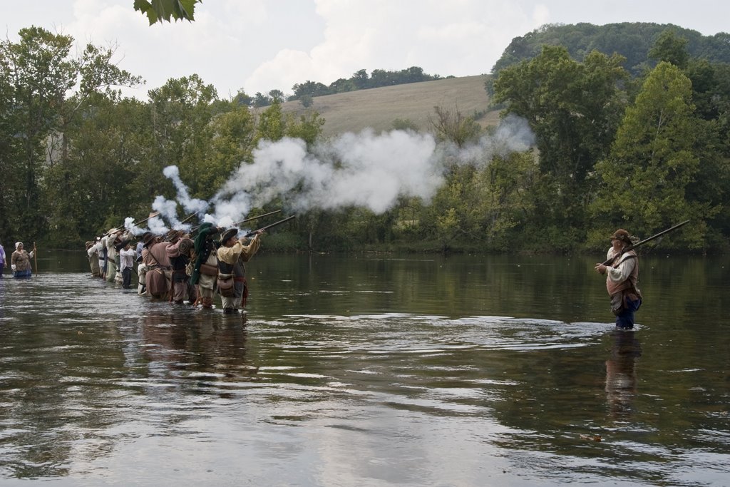The Overmountain Men cross the Watauga