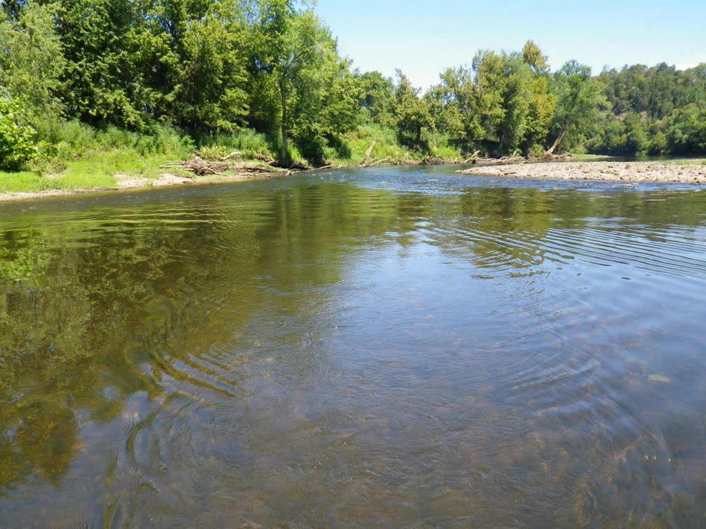 Caney Fork River at Stonewall, TN - Downstream View from low flow control