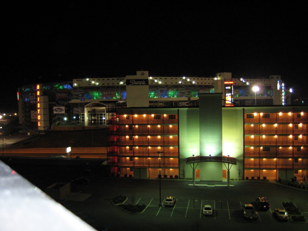 View of Bristol from hotel balcony