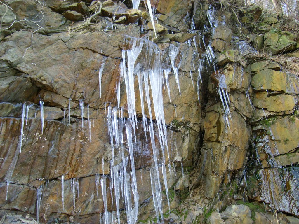 Icy Rocky Cliffs
