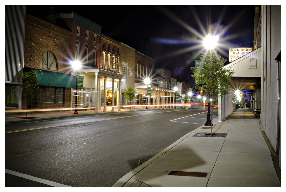S. Lindell St. at Night