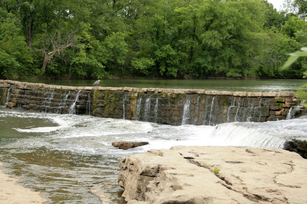 Man made Dam on Stones River Greenway