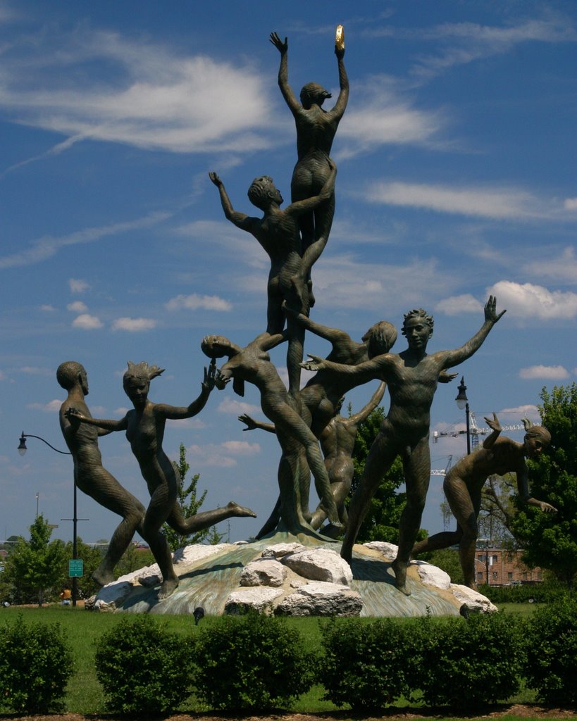 The controversial Musica statue in Buddy Killen Circle