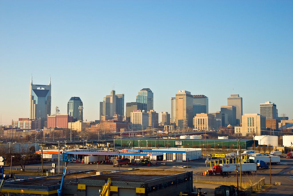 Nashville, Tennessee USA - Downtown View from Highway 24