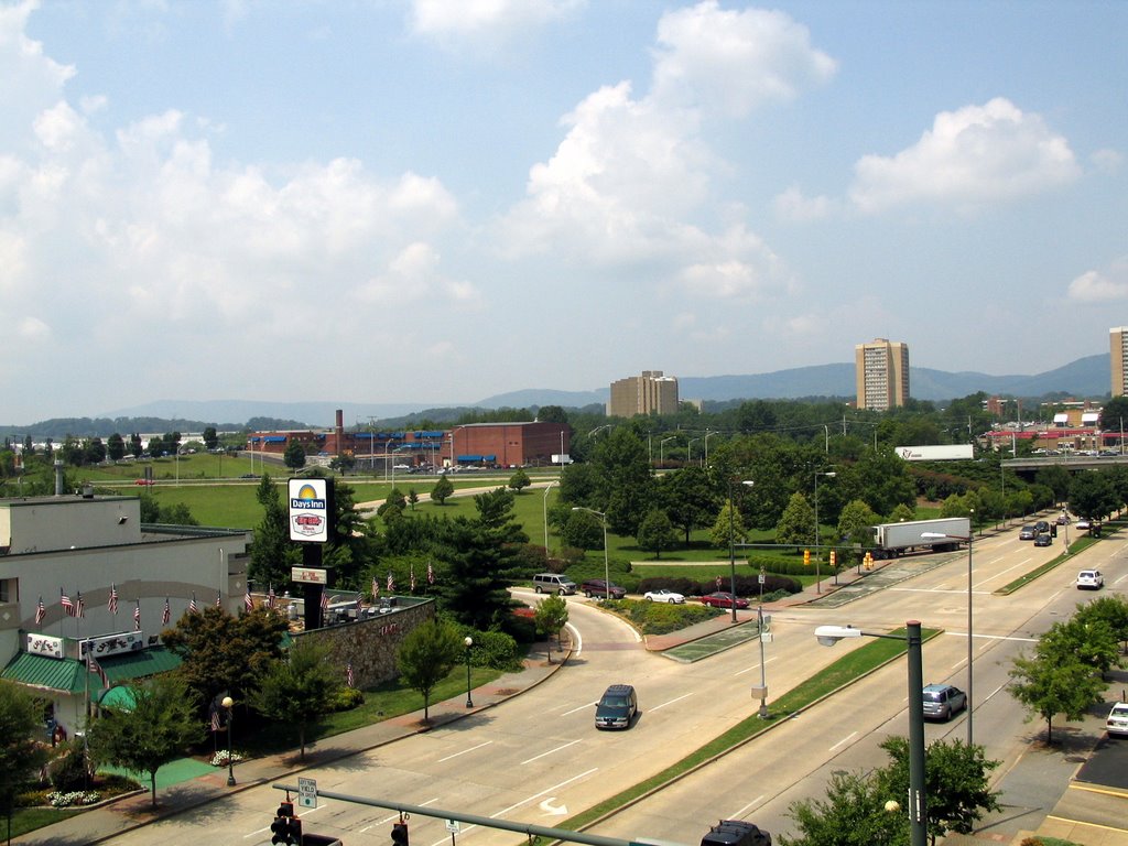 View looking west from the 5th floor of the Read House Sheraton in Chattanooga.