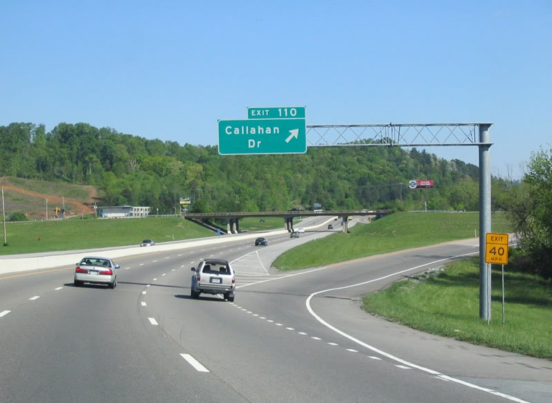 Interstate 75 north at the Exit 110 - Callahan Drive