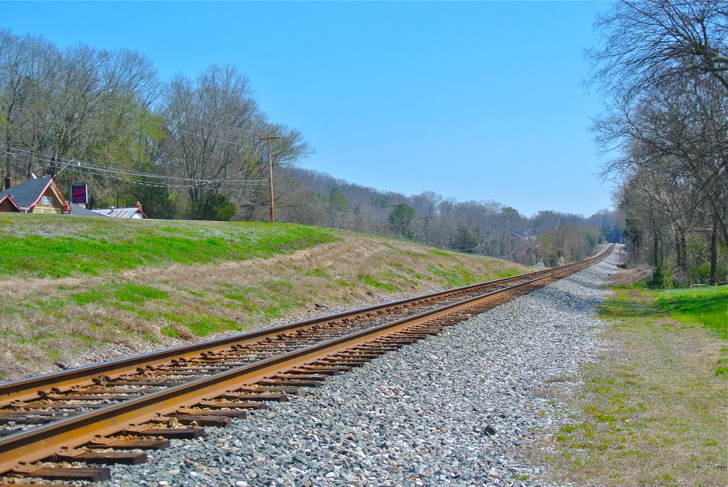 Looking East down the track