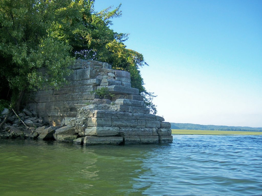 River Island and Abandoned Railroad Abutment