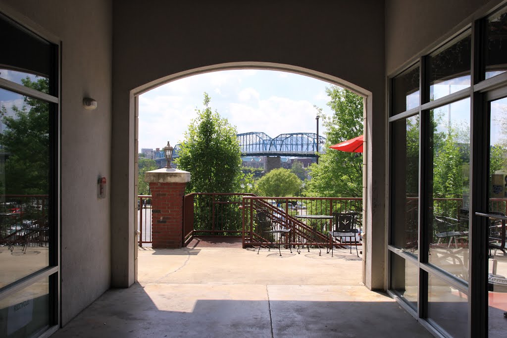 Frazier Ave. View of the Walking Bridge in Chattanooga, TN
