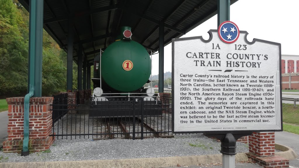Carter Countys Trains Historical Marker, Elizabethton, TN