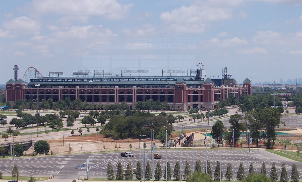 Rangers Ballpark, seen from New Cowboys Stadium, Arlington, TX