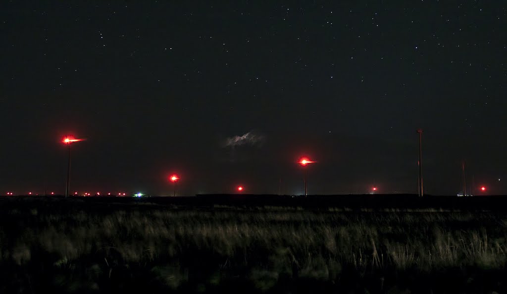 Night Storm over Pyron Wind Farm