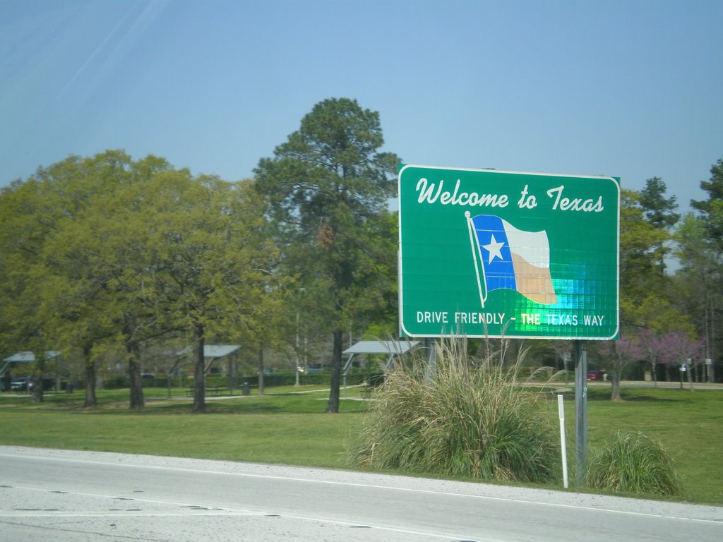 Texas welcome sign
