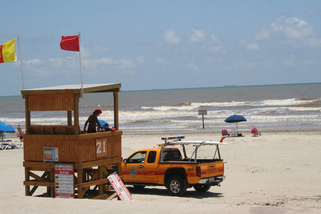 Galveston, Seawall Blvd, Lifeguard