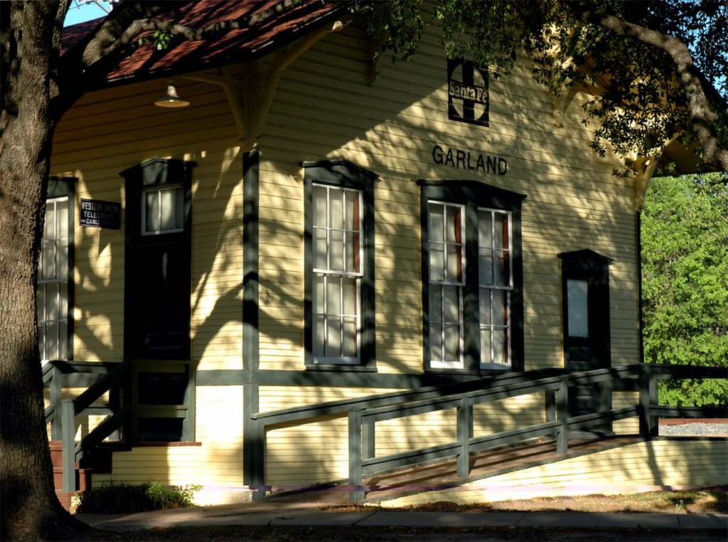 Old Train Depot at Heritage Park in Garland, Texas