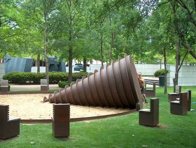 Art in park near Wood street, Dallas