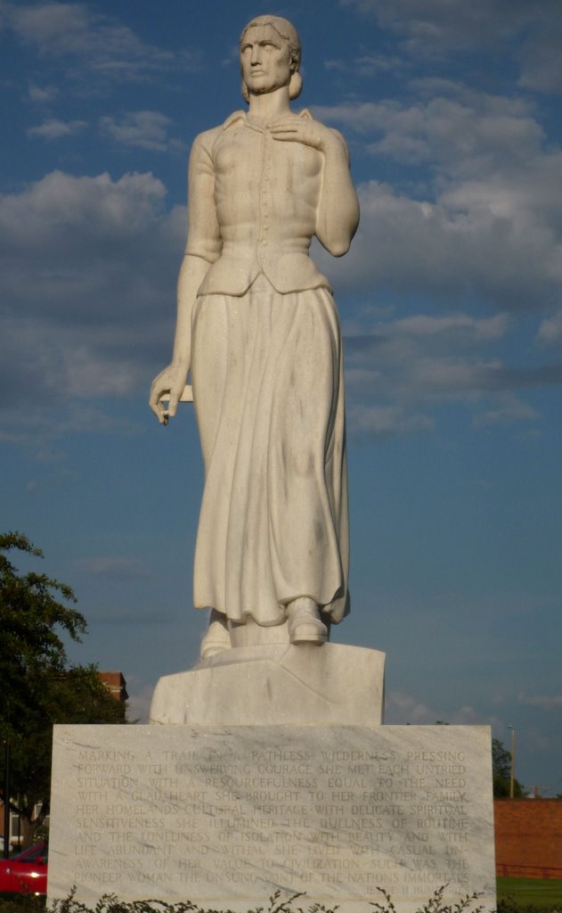 Pioneer Statue, Texas Womens University (TWU), Denton, Texas.