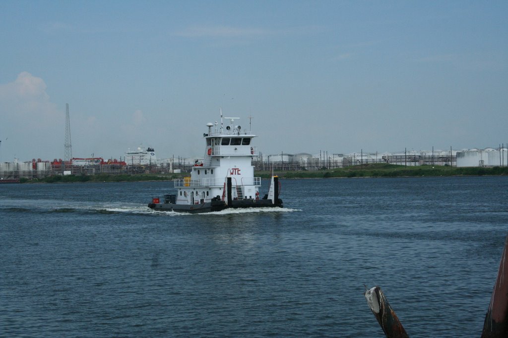 Tug boat on Buffalo Bayou, Channelview,TX.   Port area