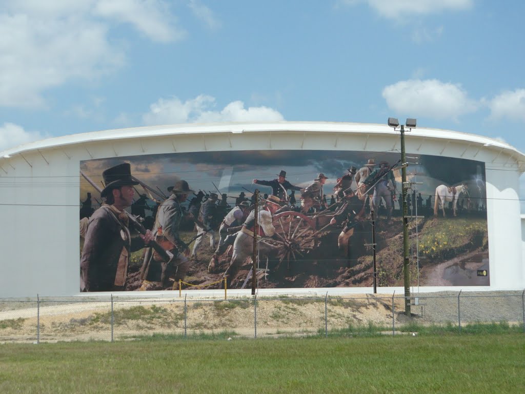 Mural on storage tanks