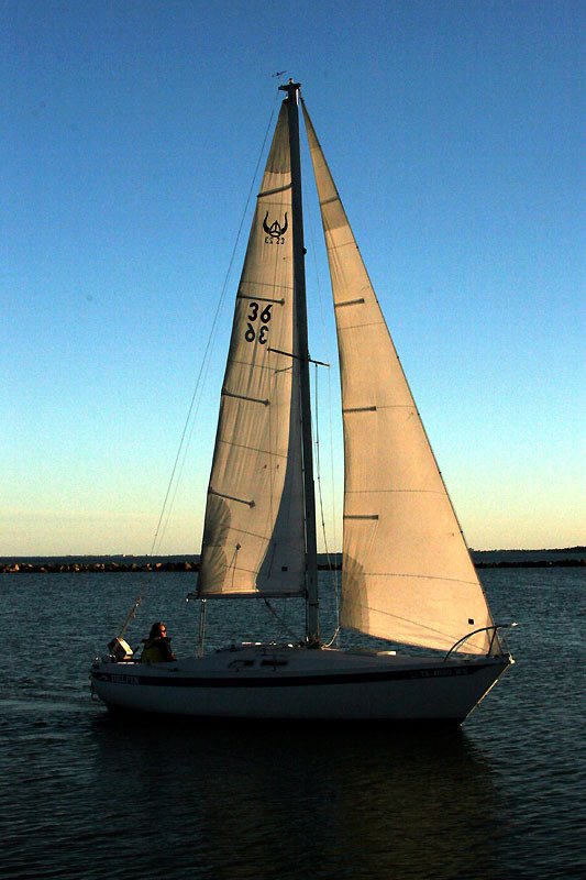 Sailing in Corpus Christi, Texas bay.