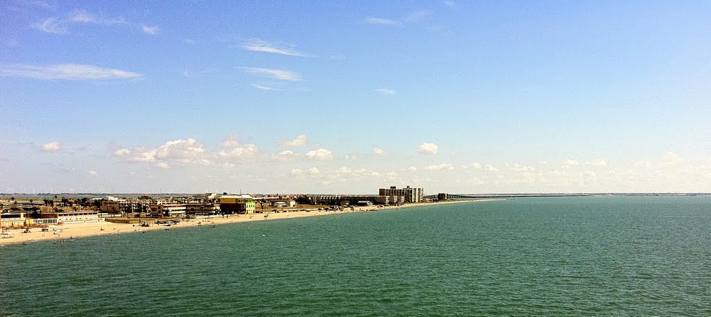 View of the Beach from the USS Lexington