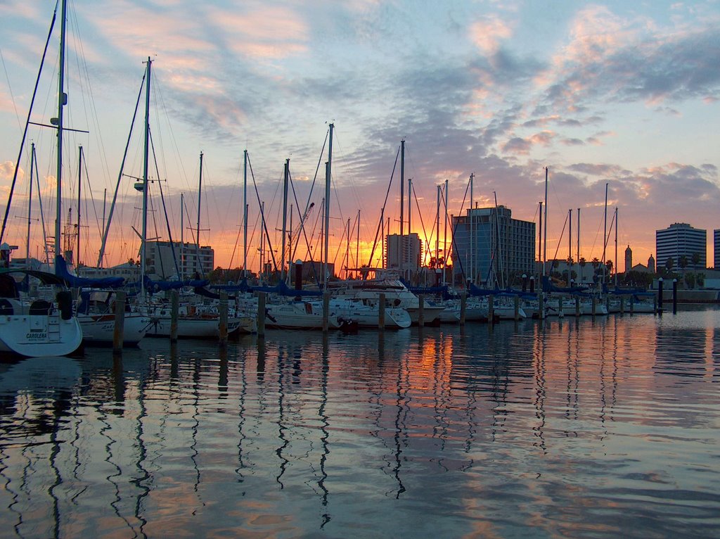 Corpus Christi Harbor at Sunset