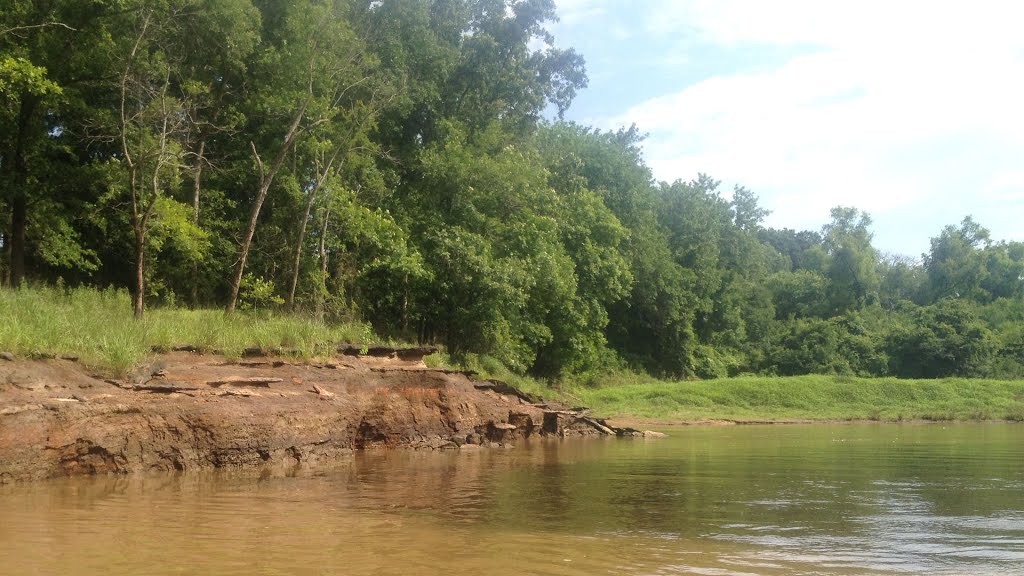 Erosion on the banks of the Sabine