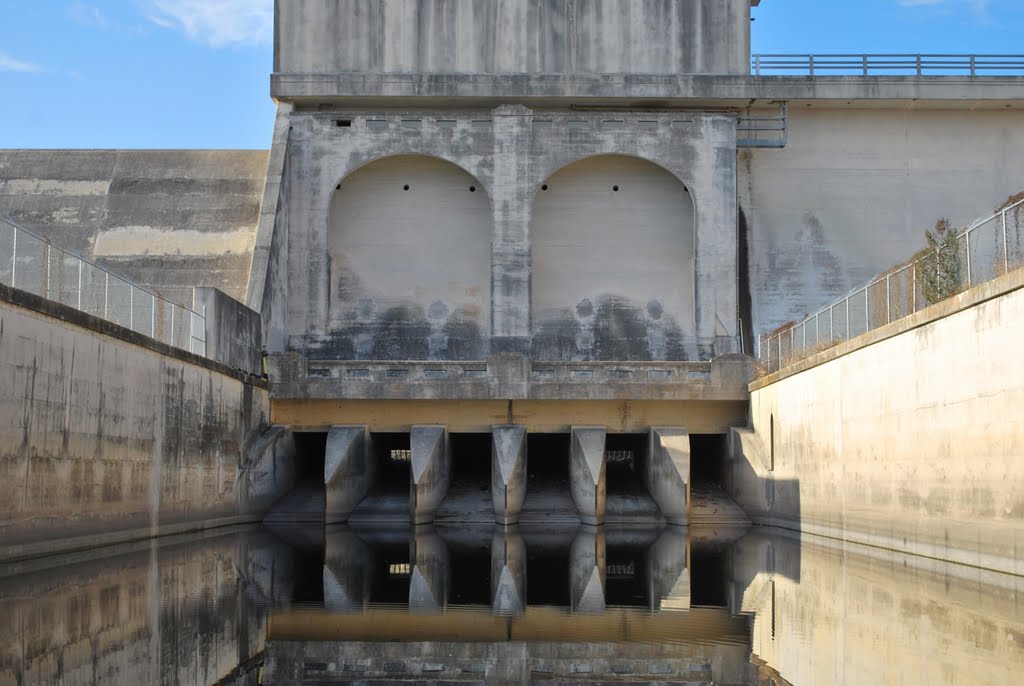 Olmos Dam Reservoir Gates