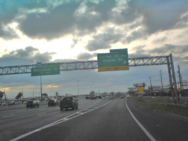 I-10 at Uvalde Road and Market St exit