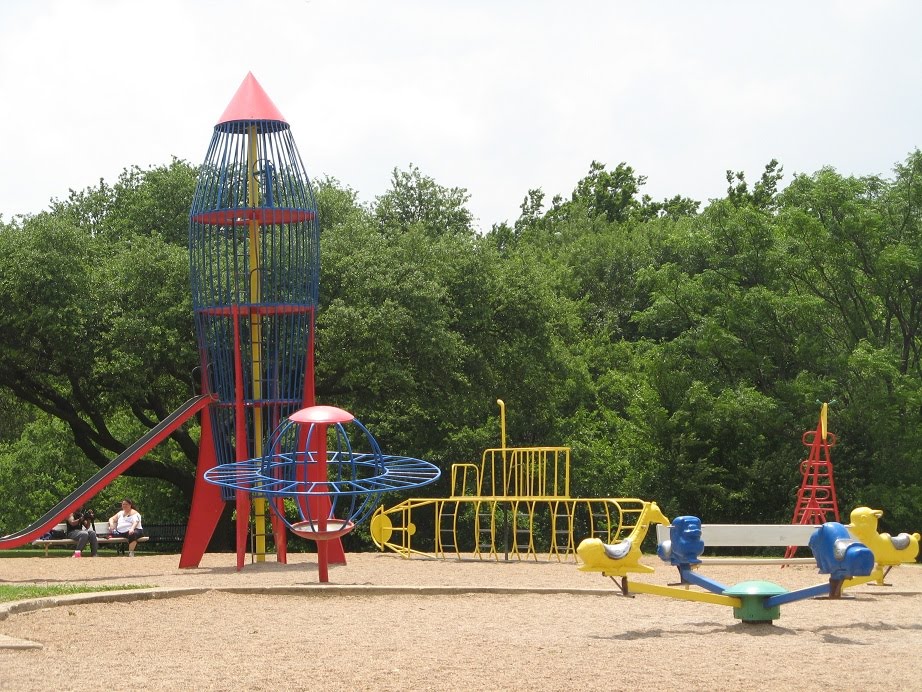 Spaceship, Old Playground --- replaced with a new one. Heights Park, Richardson, Texas