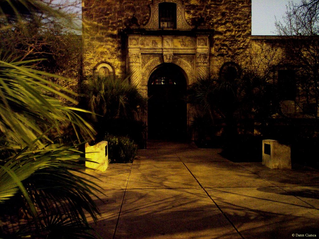 2007 - January 14th - 12:42AM CST - North side of Alamo Plaza, at night., looking S.
