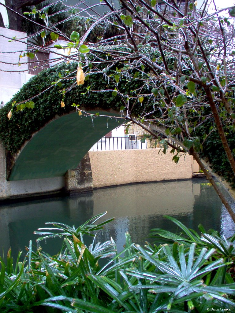 2007 - January 17th - 1:18PM CST - San Antonio Ice Storm, Ice on the Riverwalk, looking E.