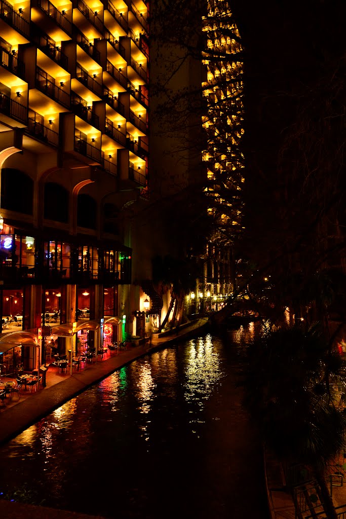 View of the riverwalk near Hilton Placio del Rio - San Antonio, TX - February 23, 2012