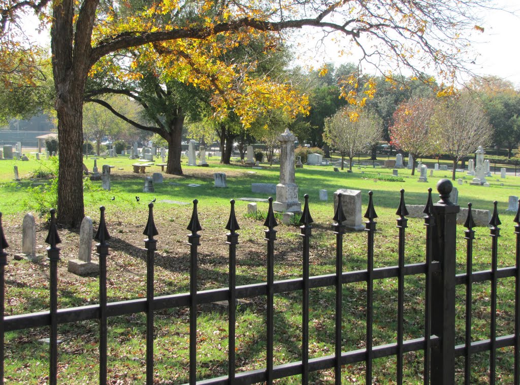 Graveyard seen from across the fence