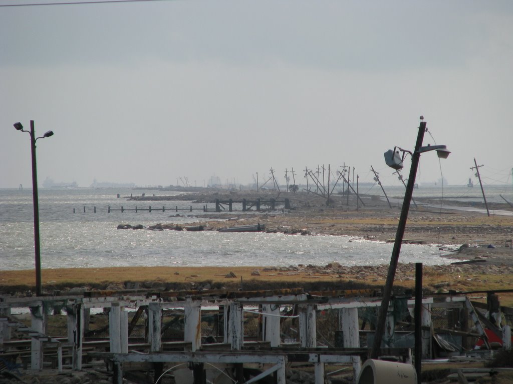 Texas City dike, post Hurricane Ike