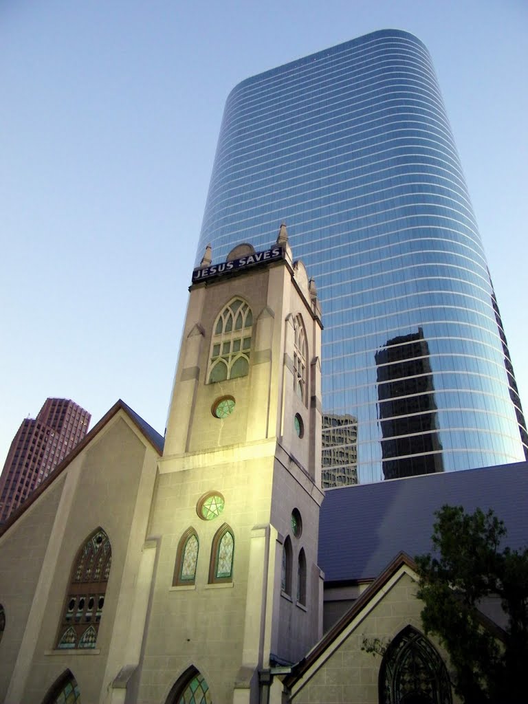 Antioch Missionary Baptist Church (1875) under Allen Center Tower